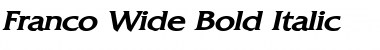 Download Franco Wide Bold Italic Font Title Preview