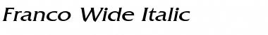 Download Franco Wide Italic Font Title Preview