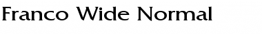 Download Franco Wide Normal Font Title Preview