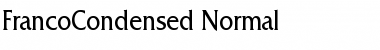 Download FrancoCondensed Normal Font Title Preview