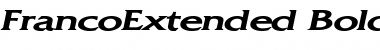 Download FrancoExtended BoldItalic Font Title Preview