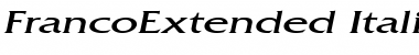Download FrancoExtended Italic Font Title Preview