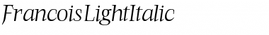 Download FrancoisLightItalic Regular Font Title Preview