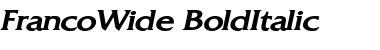 Download FrancoWide BoldItalic Font Title Preview