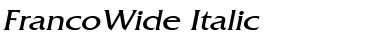 Download FrancoWide Italic Font Title Preview