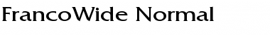 Download FrancoWide Normal Font Title Preview