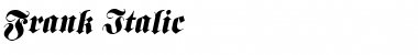 Download Frank Italic Font Title Preview