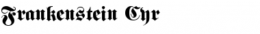 Download Frankenstein Cyr Regular Font Title Preview