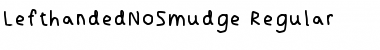 Download Lefthanded No Smudge Regular Font Title Preview