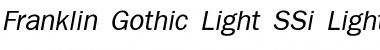 Download Franklin Gothic Light SSi Light Italic Font Title Preview