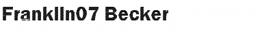 Download Franklin07 Becker Regular Font Title Preview