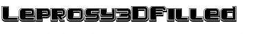 Download Leprosy 3D Filled Regular Font Title Preview