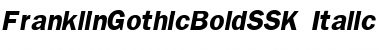 Download FranklinGothicBoldSSK Italic Font Title Preview