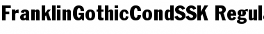 Download FranklinGothicCondSSK Regular Font Title Preview