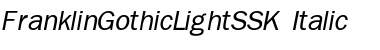 Download FranklinGothicLightSSK Italic Font Title Preview