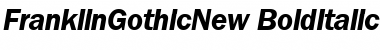 Download FranklinGothicNew BoldItalic Font Title Preview