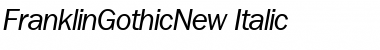 Download FranklinGothicNew Italic Font Title Preview