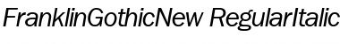 Download FranklinGothicNew RegularItalic Font Title Preview