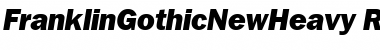Download FranklinGothicNewHeavy RegularItalic Font Title Preview