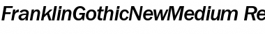 Download FranklinGothicNewMedium RegularItalic Font Title Preview