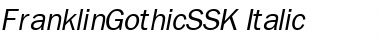 Download FranklinGothicSSK Italic Font Title Preview