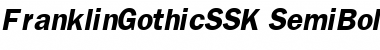 Download FranklinGothicSSK SemiBoldItalic Font Title Preview