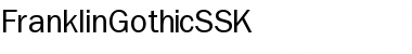 Download FranklinGothicSSK Regular Font Title Preview