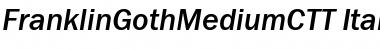 Download FranklinGothMediumCTT Italic Font Title Preview
