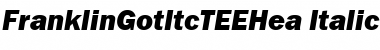 Download FranklinGotItcTEEHea Italic Font Title Preview