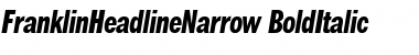 Download FranklinHeadlineNarrow BoldItalic Font Title Preview