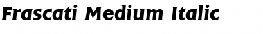 Download Frascati-Medium Italic Font Title Preview
