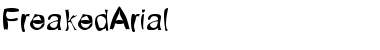 Download FreakedArial Regular Font Title Preview