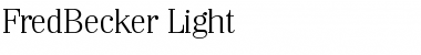 Download FredBecker-Light Regular Font Title Preview