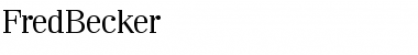Download FredBecker Regular Font Title Preview