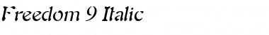 Download Freedom 9 Italic Font Title Preview