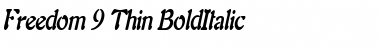 Download Freedom 9 Thin BoldItalic Font Title Preview