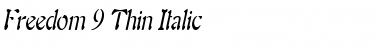 Download Freedom 9 Thin Italic Font Title Preview