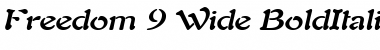 Download Freedom 9 Wide BoldItalic Font Title Preview
