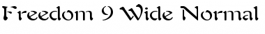Download Freedom 9 Wide Normal Font Title Preview