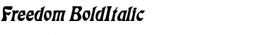 Download Freedom BoldItalic Font Title Preview