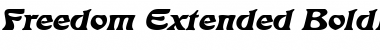 Download Freedom Extended BoldItalic Font Title Preview
