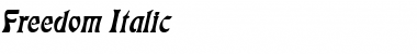 Download Freedom Italic Font Title Preview