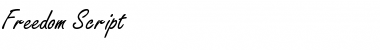 Download Freedom Script Regular Font Title Preview