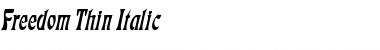 Download Freedom Thin Italic Font Title Preview