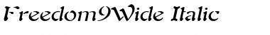Download Freedom9Wide Italic Font Title Preview