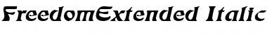 Download FreedomExtended Italic Font Title Preview