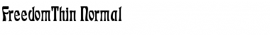 Download FreedomThin Normal Font Title Preview