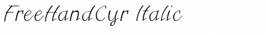 Download FreeHandCyr Italic Font Title Preview
