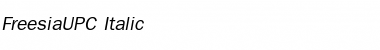 Download FreesiaUPC Italic Font Title Preview
