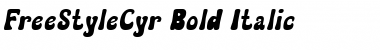 Download FreeStyleCyr Bold Italic Font Title Preview